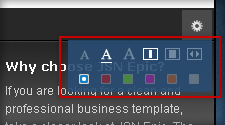 Configure the template color by Site tools panel