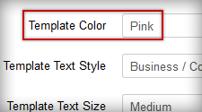 Configure the template color by template parameter