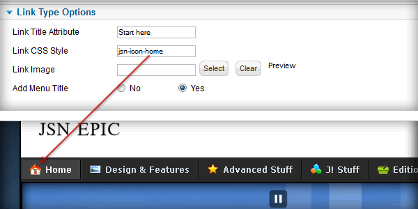 Main Menu Icons Settings